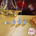 T057 Colección Collar y Aretes de plata de plata S925