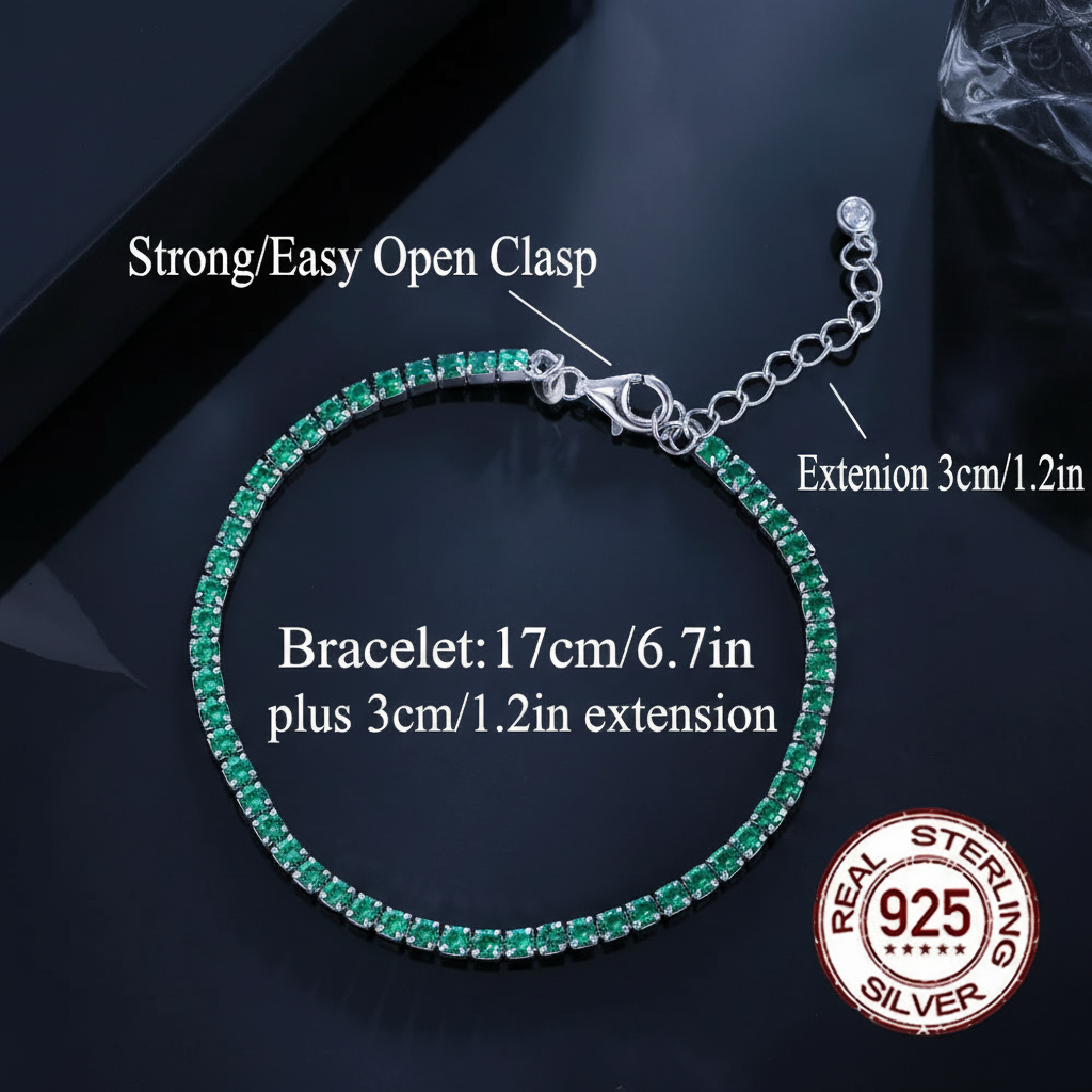 032 pulsera tenis  de plata