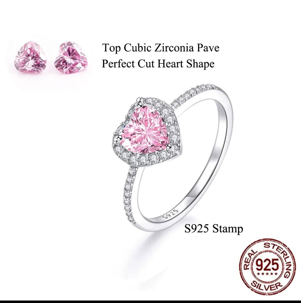 R082 Anillo plata 925 Corazón