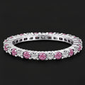 R104  Anillo plata rosado