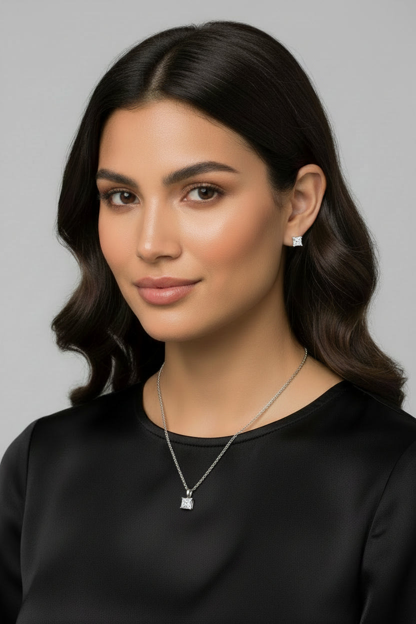 T051 collar de plata  y aretes  925