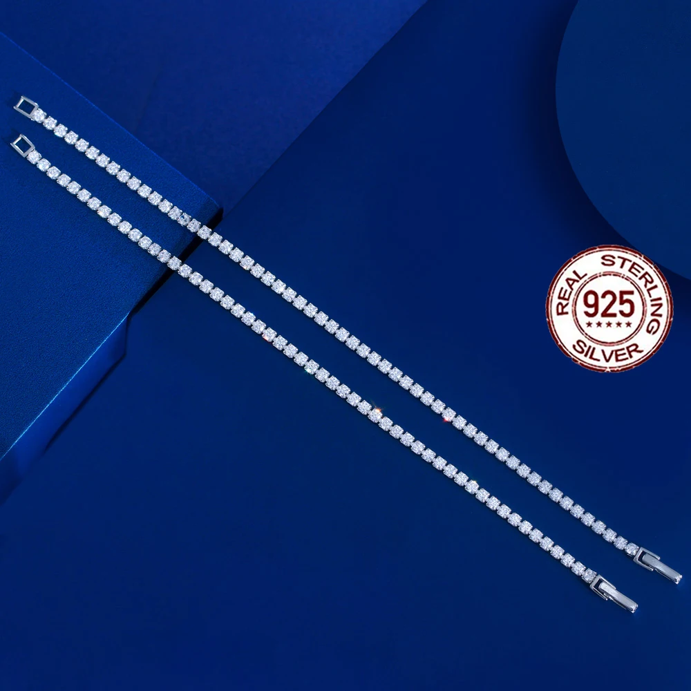 027 pulsera  tenis de plata mujer