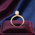 R012 Anillo Plata 925   enchapado en ORO