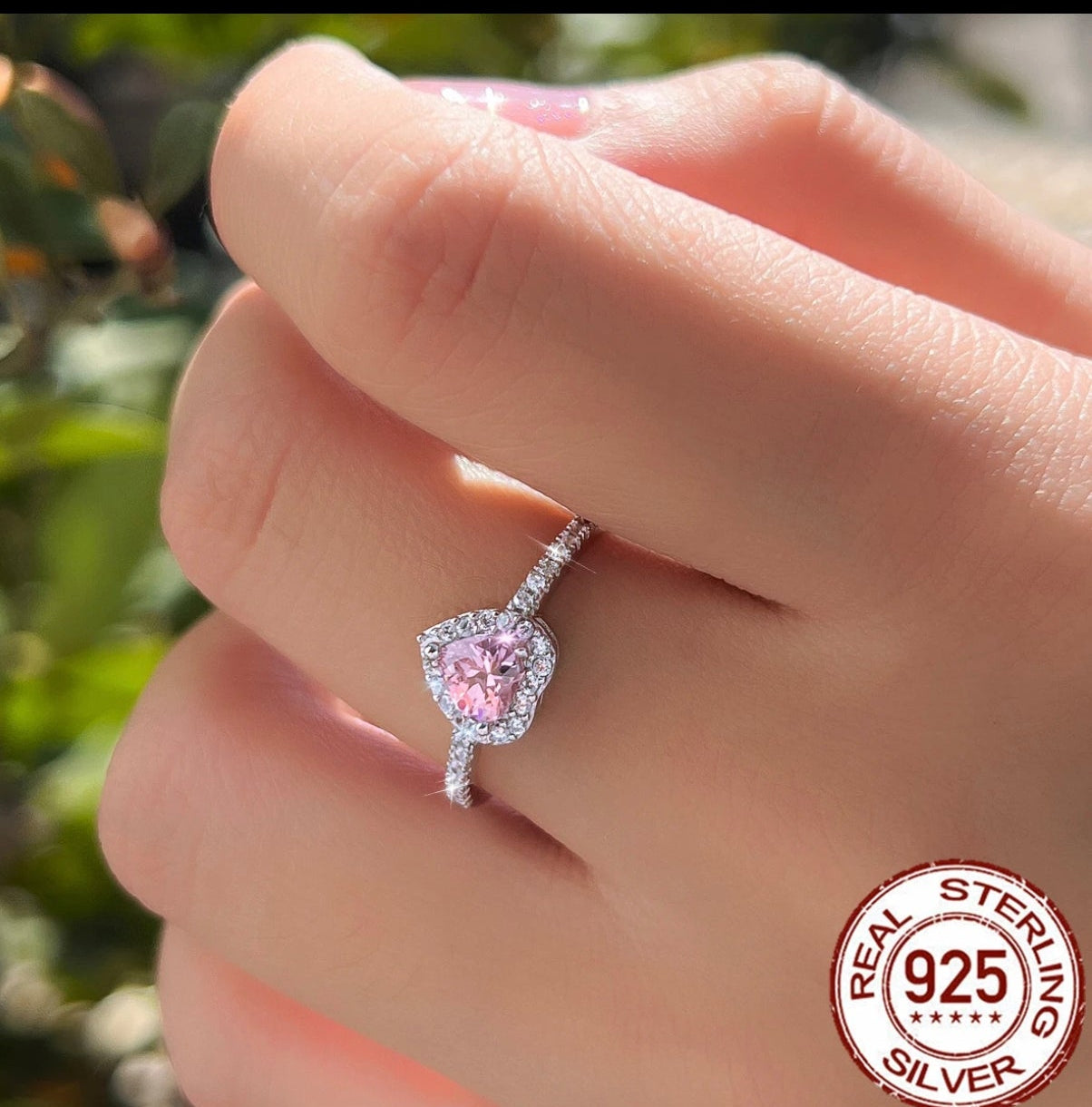 R082 Anillo plata 925 Corazón